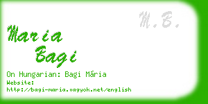 maria bagi business card