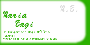 maria bagi business card